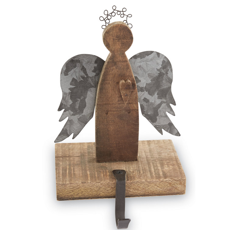 Mud Pie™ Punched Wood Angel Stocking Holder Wayfair.ca